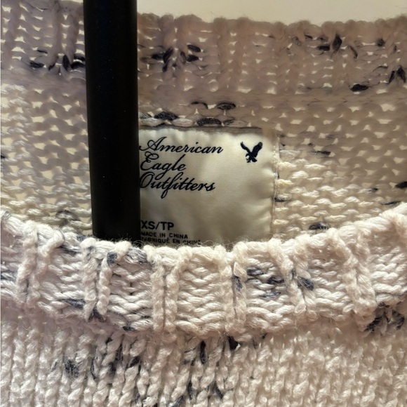 American Eagle White‎ Speckled Chunky Knit Sweater XS - Picture 2 of 3